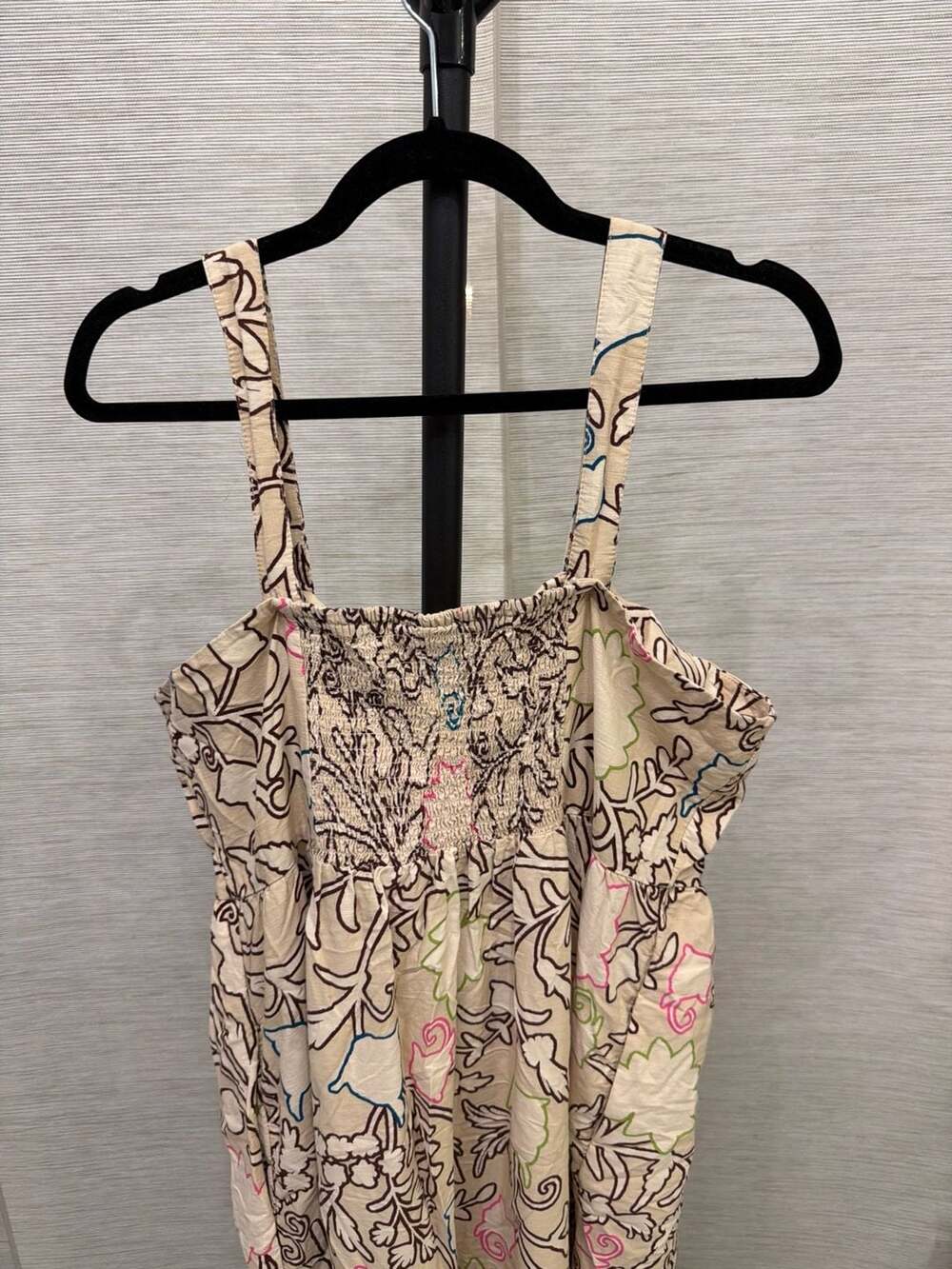 Knox Rose Floral Outline Print Tiered Sleeveless Maxi Dress - Picture 3 of 4